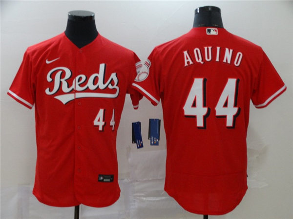 Youth Cincinnati Reds #44 Aristides Aquino Nike Scarlet Alternate Reds Player Jersey