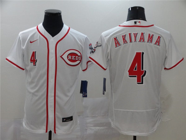 Women's Cincinnati Reds #4 Shogo Akiyama Nike White Home Player Jersey