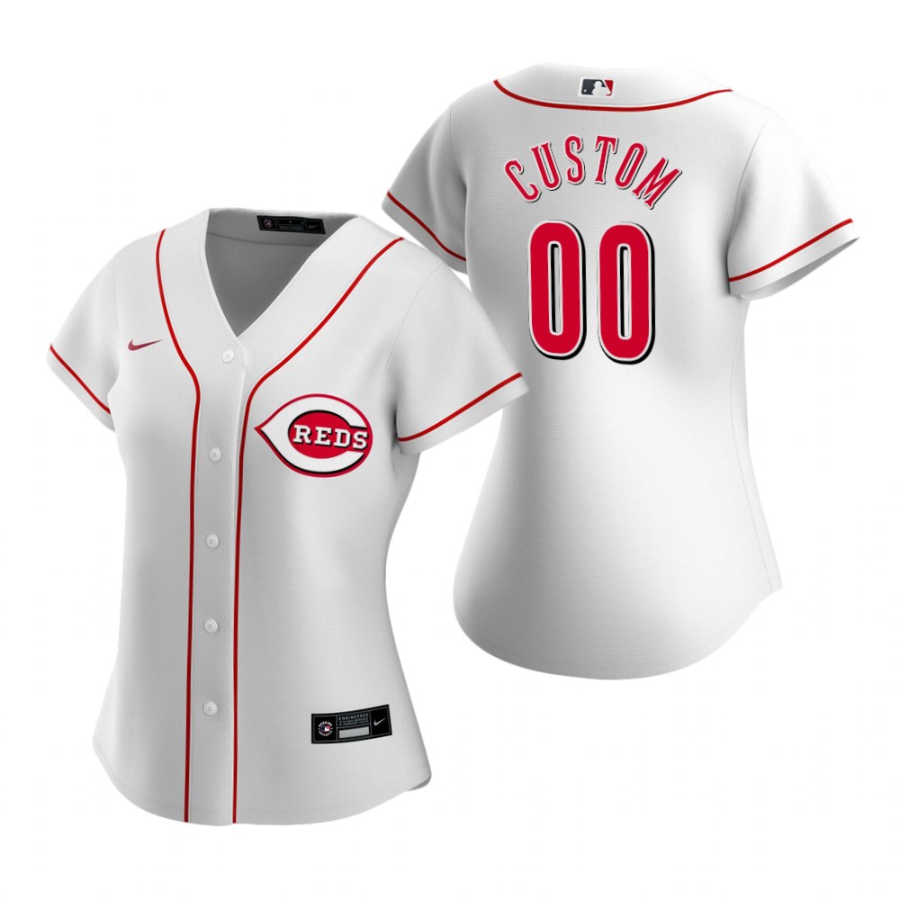 Women's Cincinnati Reds Custom Nike White Jersey