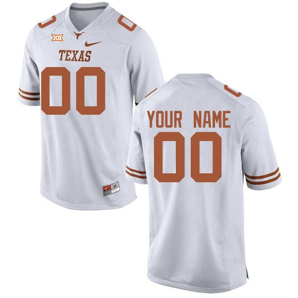 Men's Texas Longhorns Custom Nike White College Football Jersey