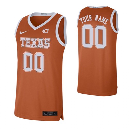 Men's Youth Texas Longhorns Custom Nike Orange College Basketball Game Jersey