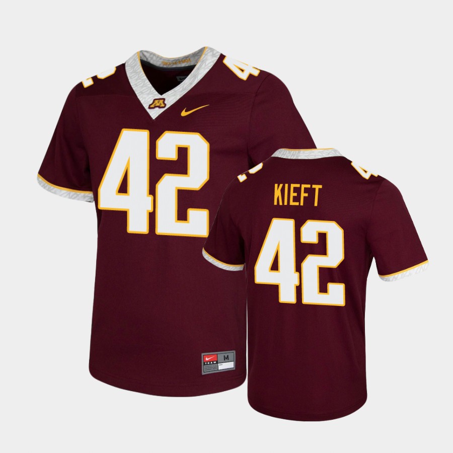 Men's Minnesota Golden Gophers #42 Ko Kieft 2020 Maroon White Nike Untouchable Game Football Jersey