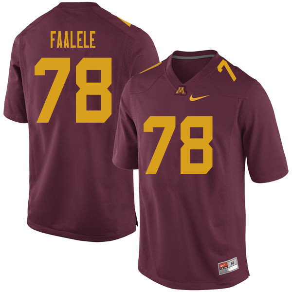 Men's Minnesota Golden Gophers #78 Daniel Faalele Nike Maroon College Football Jersey