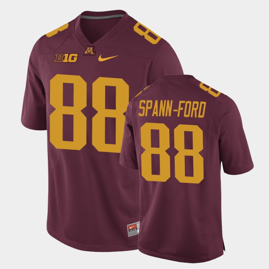 Men's Minnesota Golden Gophers #88 Brevyn Spann-Ford Nike Maroon College Football Jersey