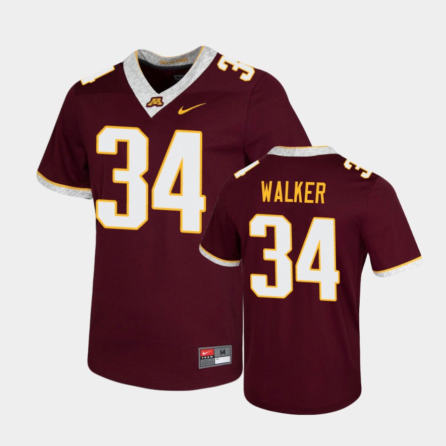 Men's Minnesota Golden Gophers #14 Brock Walker 2020 Maroon White Nike Untouchable Game Football Jersey