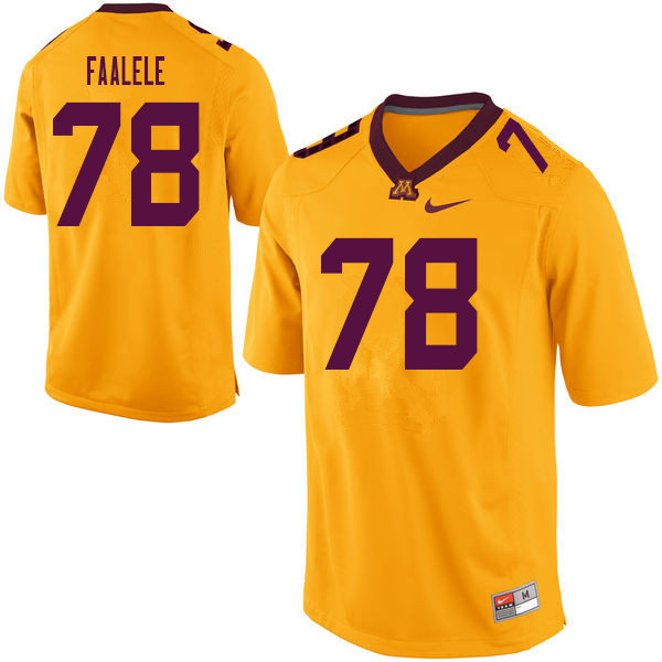 Men's Minnesota Golden Gophers #78 Daniel Faalele Nike Gold College Football Jersey