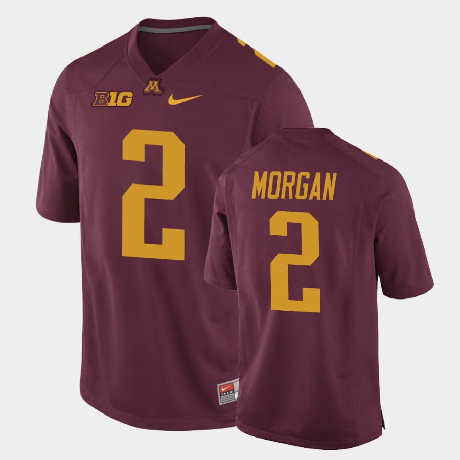 Men's Minnesota Golden Gophers #2 Tanner Morgan Nike Maroon College Football Jersey