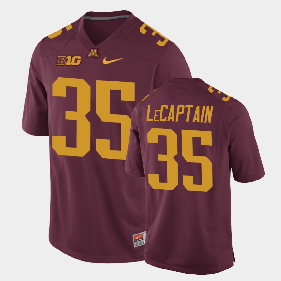 Men's Minnesota Golden Gophers #35 Derik LeCaptain Nike Maroon College Football Jersey