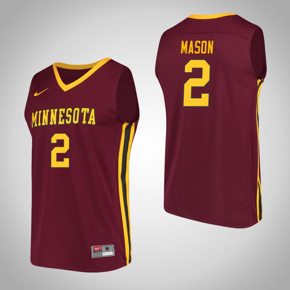 Men's Minnesota Golden Gophers #2 nate mason Nike Maroon Alumni College Basketball Jersey