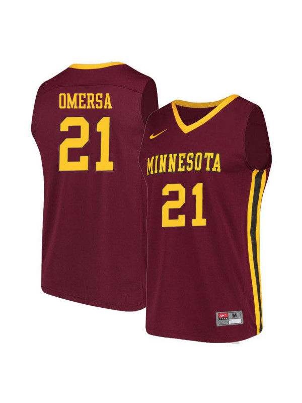 Men's Minnesota Golden Gophers #21 Jarvis Omersa Nike Maroon Alumni College Basketball Jersey