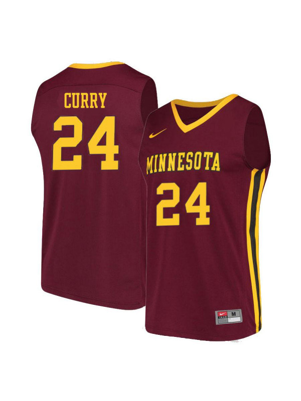Men's Minnesota Golden Gophers #24 Eric Curry Nike Maroon Alumni College Basketball Jersey