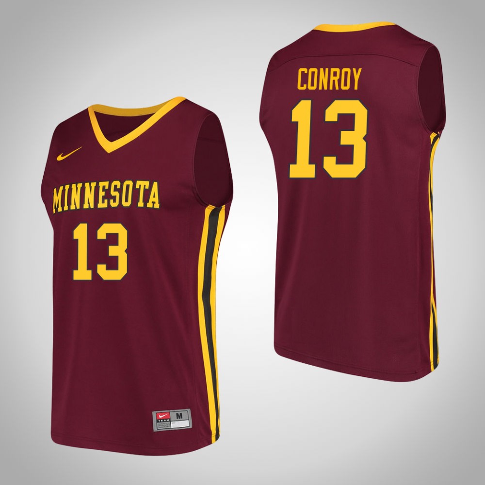 Men's Minnesota Golden Gophers #13 Hunt Conroy Nike Maroon Alumni College Basketball Jersey