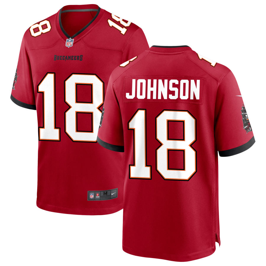 Men's Tampa Bay Buccaneers #18 Tyler Johnson Nike Red Game Football Jersey