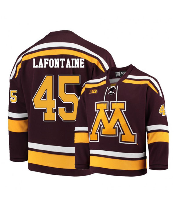 Men's Minnesota Golden Gophers #45 Jack LaFontaine Nike Maroon College Hockey Jersey