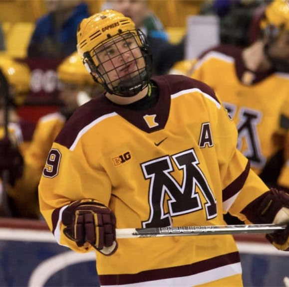 Men's Minnesota Golden Gophers #9 Sammy Walker Nike Gold College Hockey Jersey