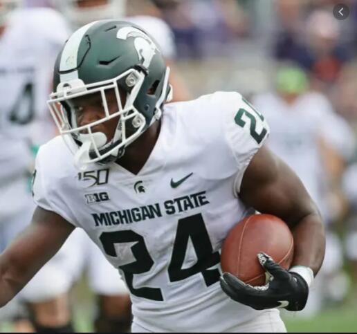 Men's Michigan State Spartans #24 Elijah Collins Nike White College Game Football Jersey Men's Michigan State Spartans #24 Elijah Collins Nike White College Game Football Jersey