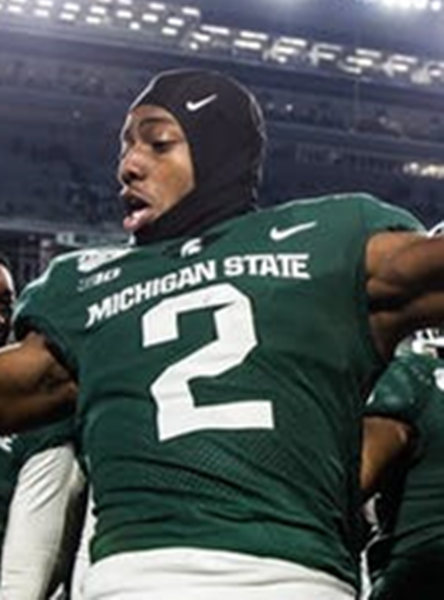 Men's Michigan State Spartans #2 Julian Barnett Nike Green College Game Football Jersey