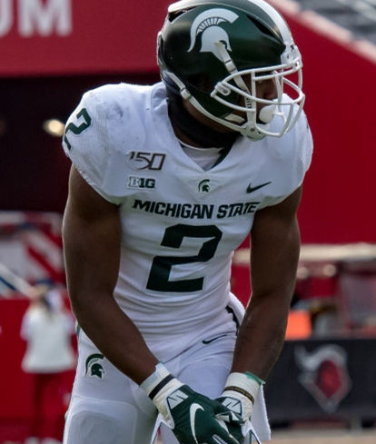 Men's Michigan State Spartans #2 Julian Barnett Nike White College Game Football Jersey