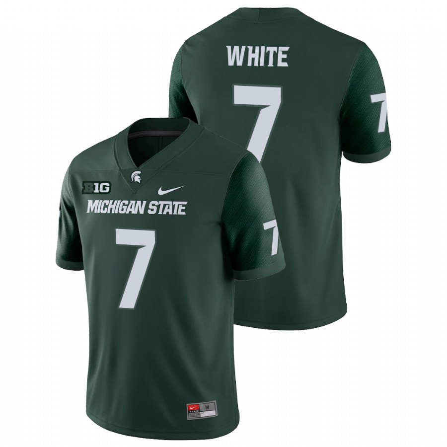 Men's Michigan State Spartans #7 Ricky White Nike Green College Game Football Jersey