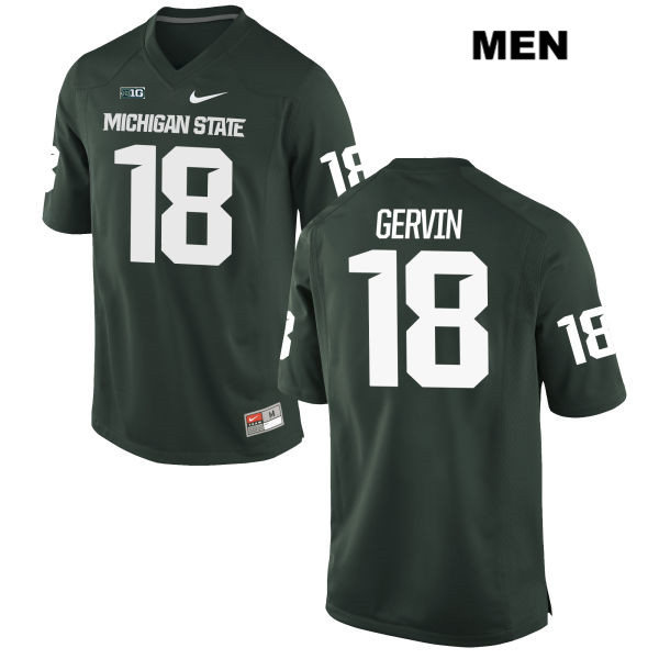 Men's Michigan State Spartans #18 Kalon Gervin Nike Green College Game Football Jersey