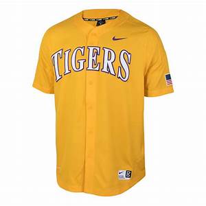 Men's LSU Tigers Blank Nike Gold College Game Baseball Team Jersey
