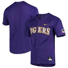 Men's LSU Tigers Blank Nike Purple College Game Baseball Team Jersey