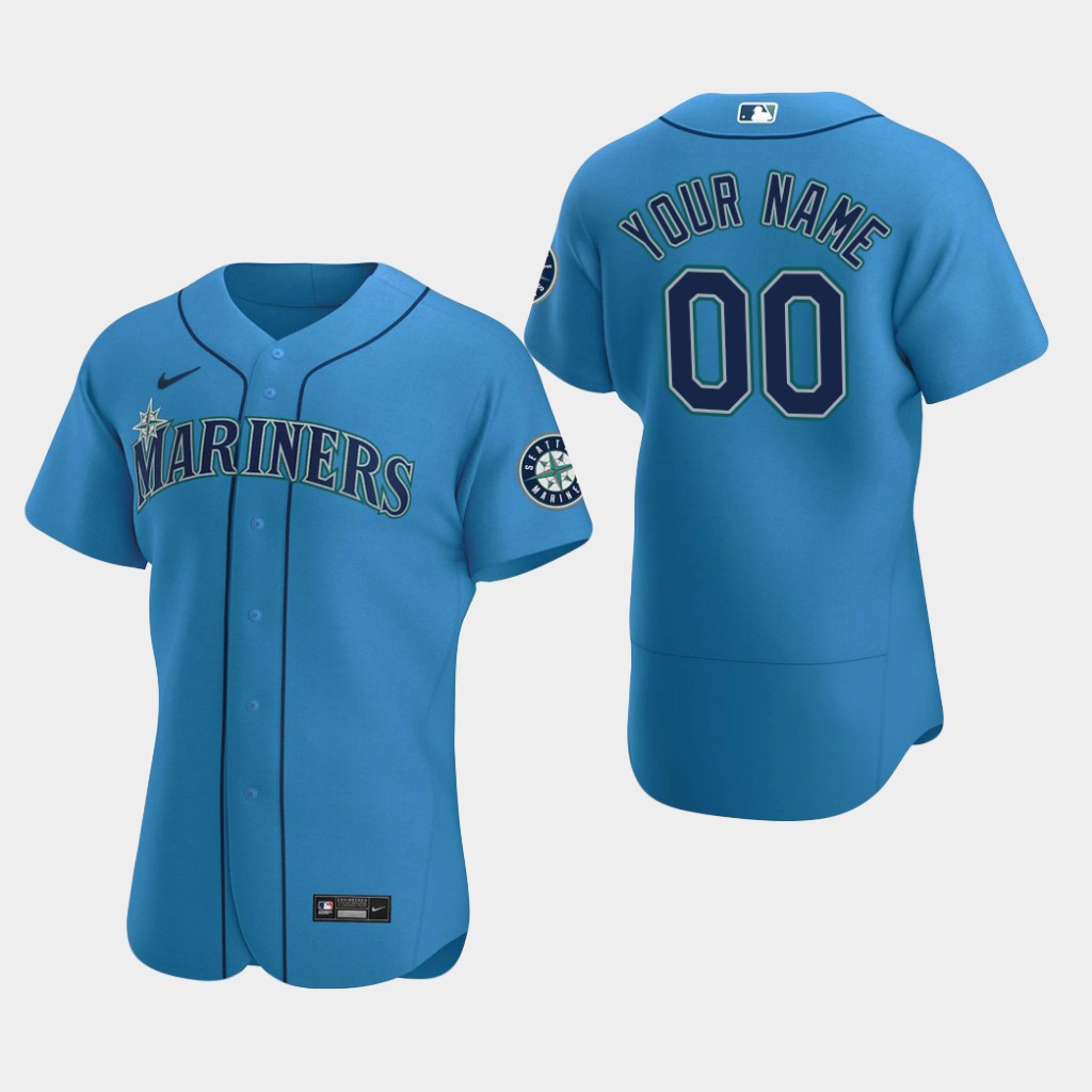 Men's Seattle Mariners Custom Nike Royal Alternate FlexBase Jersey