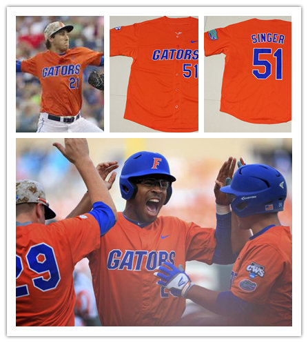 Men's Youth Florida Gators Custom Nike 2016 Orange Gators Baseball Jersey