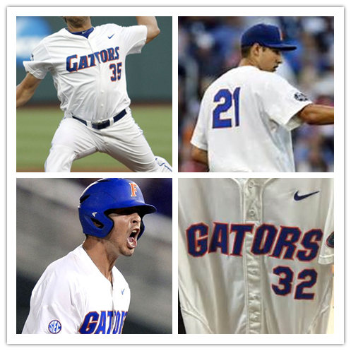 Men's Youth Florida Gators Custom Nike 2016 White Gators College Baseball Jersey