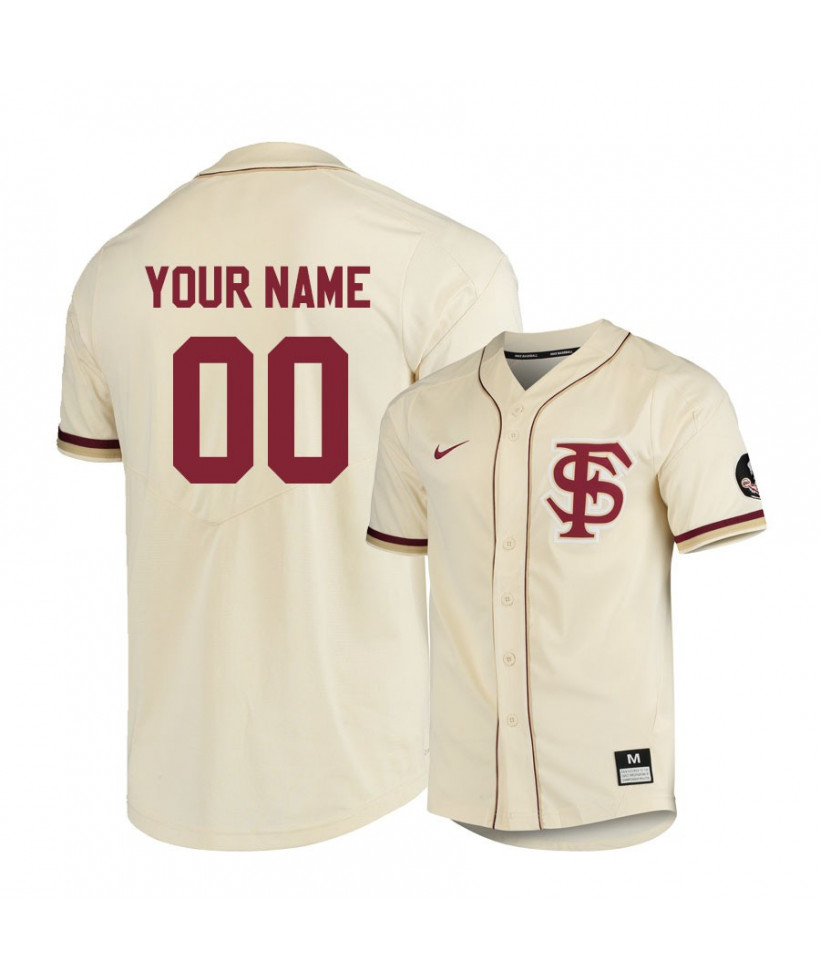 Youth Florida State Seminoles Custom Dick Howser Buster Posey Deion Sanders JD. Drew Mike Martin Nike Cream Baseball Jersey