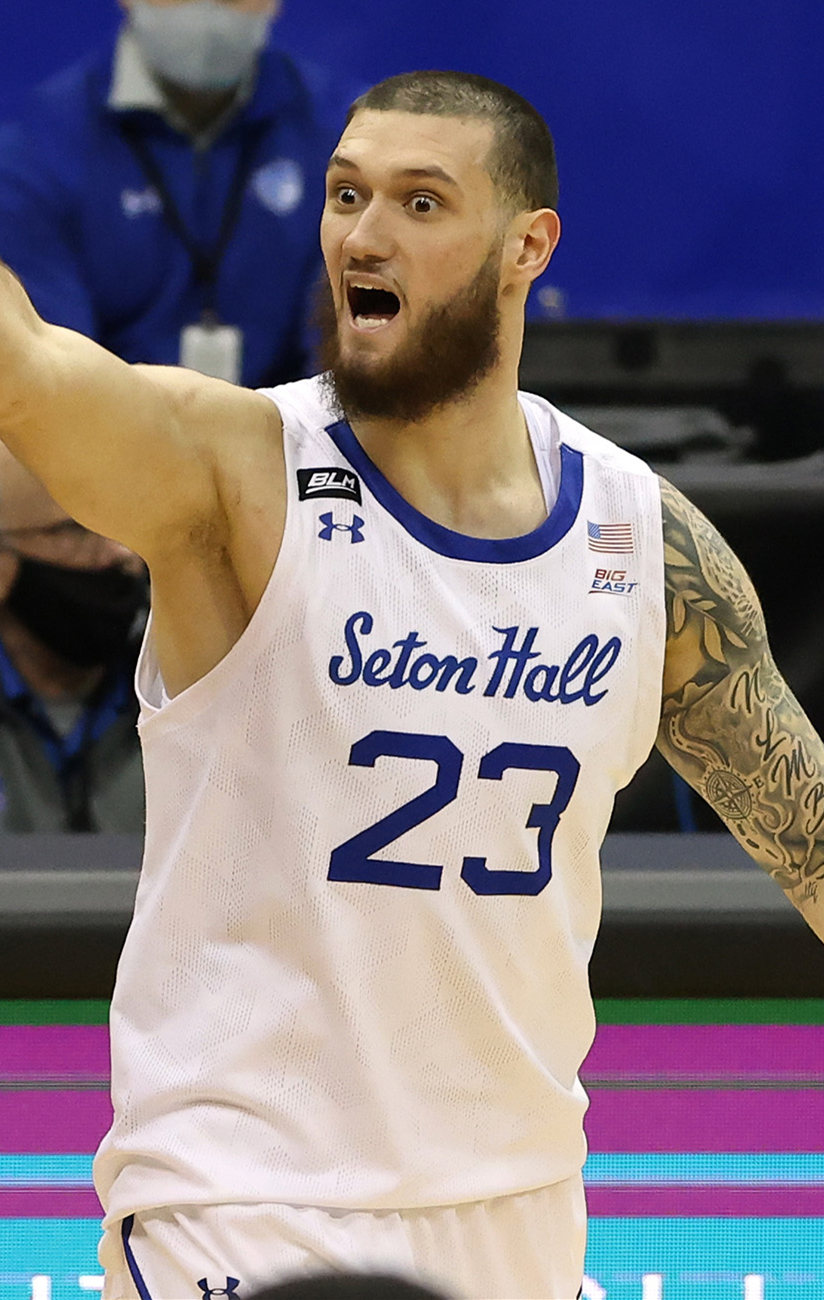 Mens Seton Hall Pirates # 23 Sandro Mamukelashvili Under Armour 2020 White College Basketball Jersey