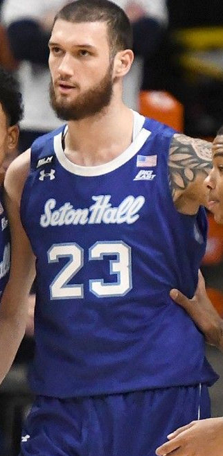 Mens Seton Hall Pirates # 23 Sandro Mamukelashvili Under Armour 2020 Blue College Basketball Jersey