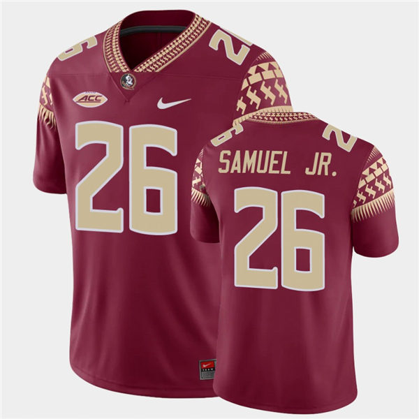 Men's Florida State Seminoles #26 Asante Samuel Jr. Nike Garnet College Football Game Jersey