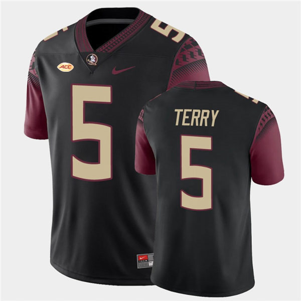 Men's Florida State Seminoles #5 Tamorrion Terry Nike Black College Football Game Jersey