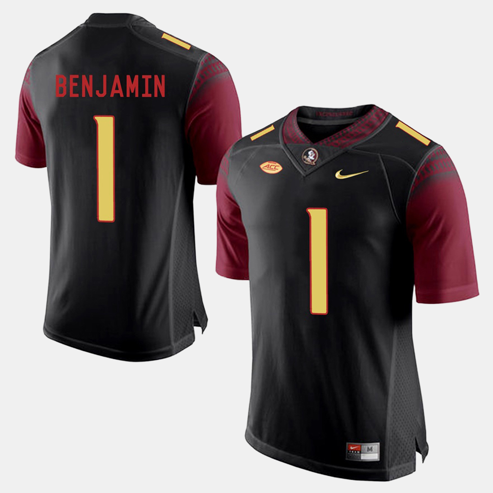 Mens Florida State Seminoles #1 BKelvin Benjamin Nike Black College Football Game Jersey