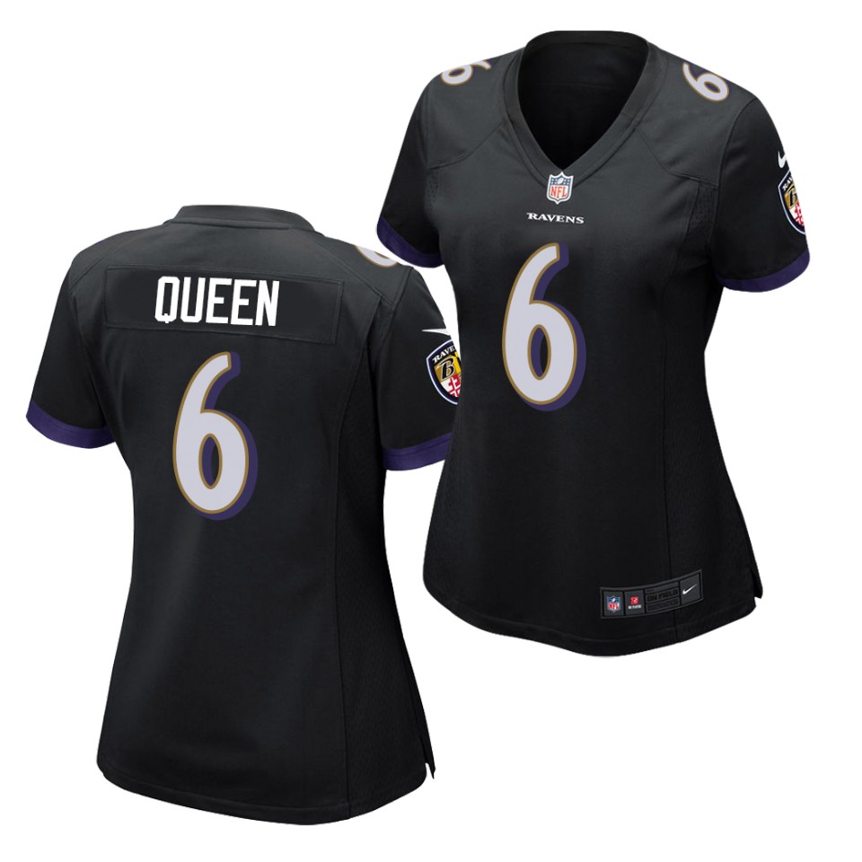 Women's Baltimore Ravens #6 Patrick Queen Nike Black Vapor Untouchable Limited Jersey
