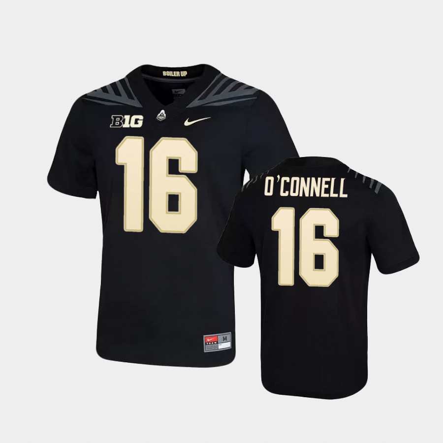 Men's Purdue Boilermakers #16 Aidan O'Connell Nike Black College Game Football Jersey