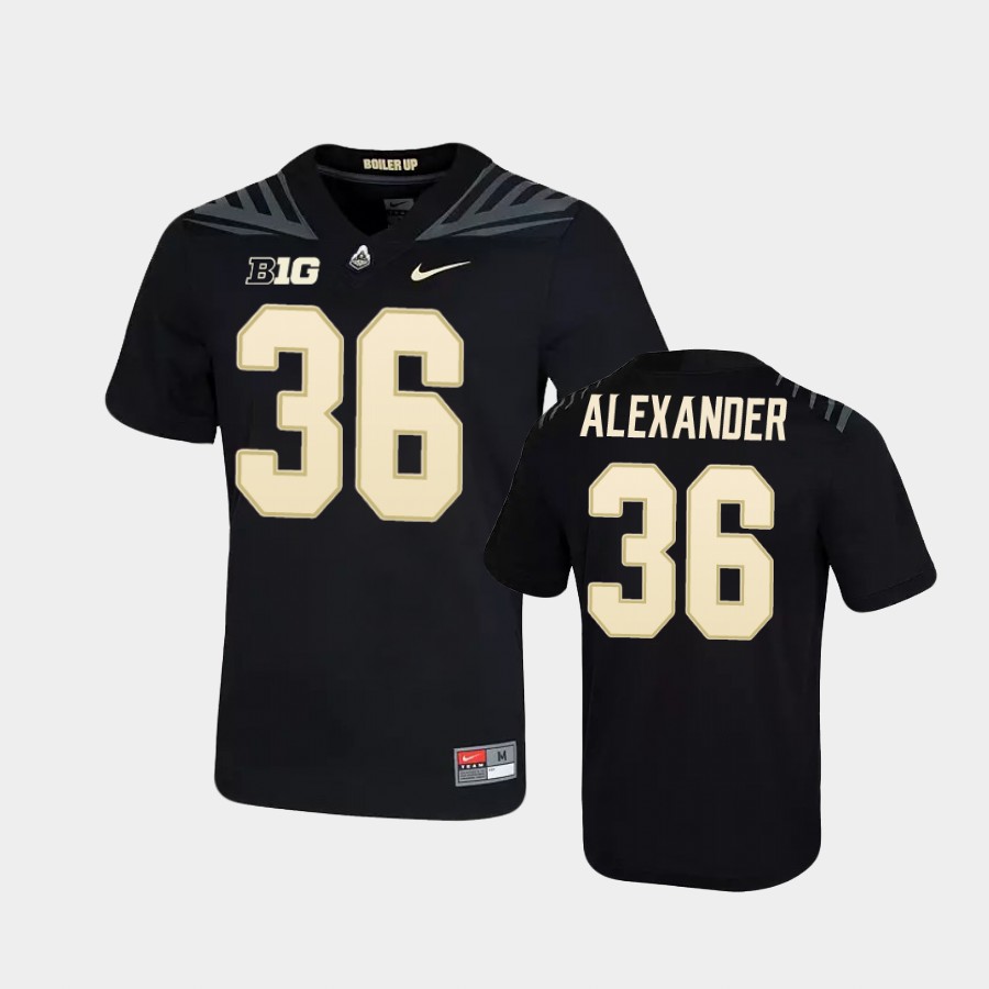 Men's Purdue Boilermakers #36 Jaylan Alexander Nike Black College Game Football Jersey