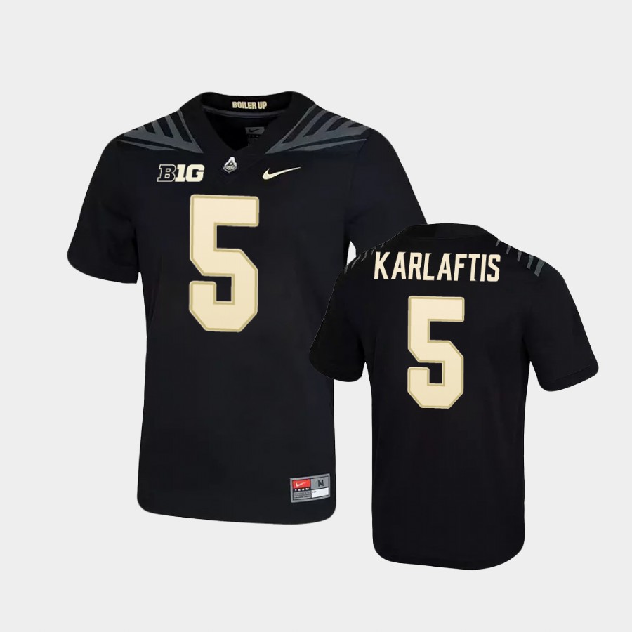 Men's Purdue Boilermakers #5 George Karlaftis Nike Black College Game Football Jersey