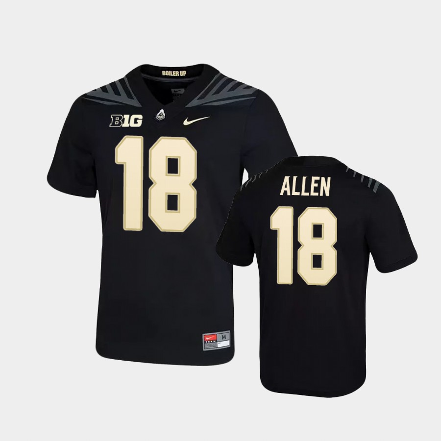 Men's Purdue Boilermakers #18 Cam Allen Nike Black College Game Football Jersey