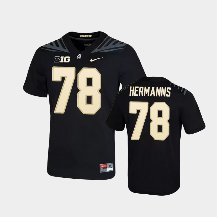 Men's Purdue Boilermakers #78 Grant Hermanns Nike Black College Game Football Jersey Men's Purdue Boilermakers #78 Grant Hermanns Nike Black College Game Football Jersey