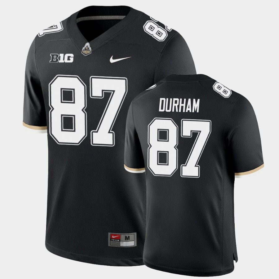 Men's Purdue Boilermakers #87 Payne Durham Nike Black Throwback Football Jersey