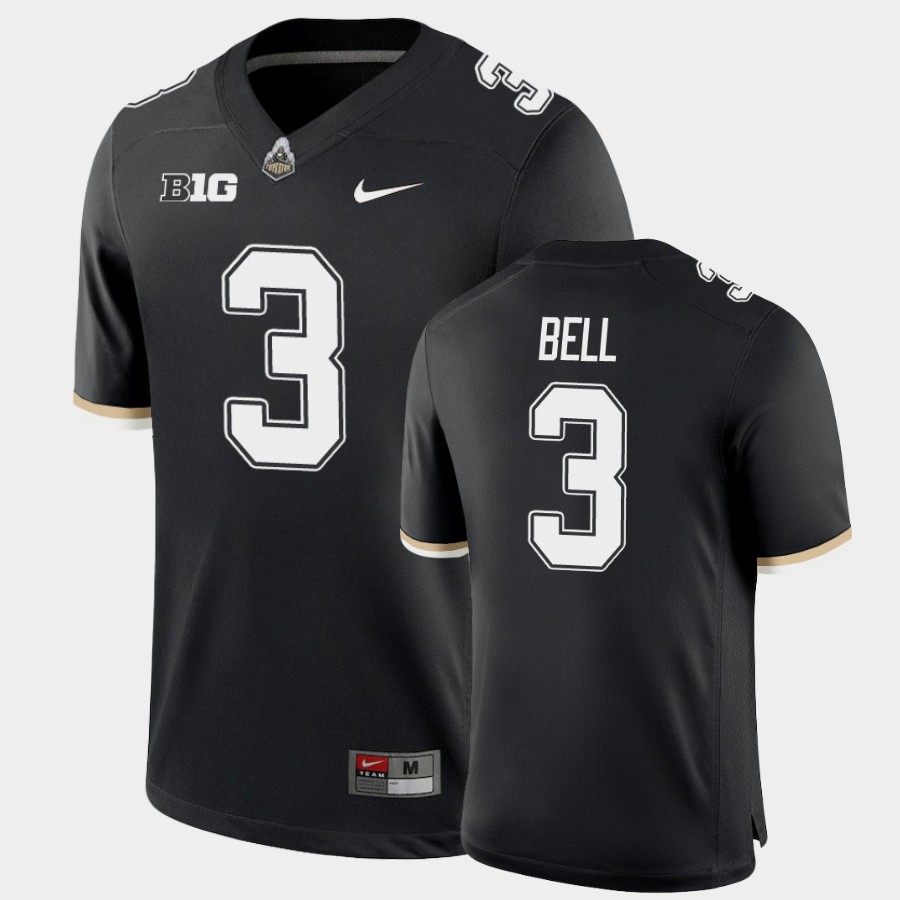 Men's Purdue Boilermakers #3 David Bell Nike Black Throwback Football Jersey