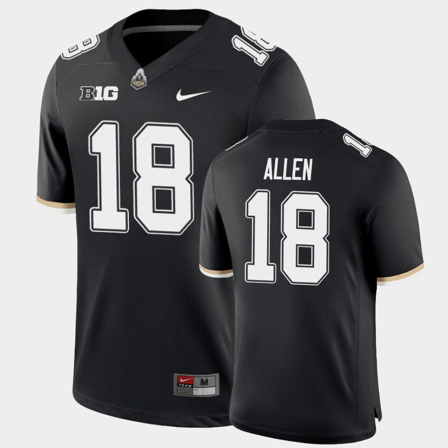 Men's Purdue Boilermakers #18 Cam Allen Nike Black Throwback Football Jersey