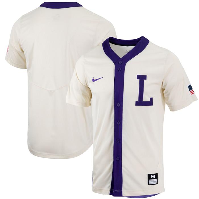 Men's LSU Tigers Nike Cream Vapor Performance Throwback Baseball Jersey