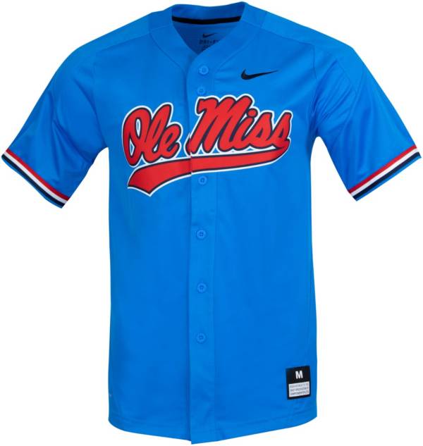Men's Ole Miss Rebels Blank Nike Powder Blue Baseball Jersey