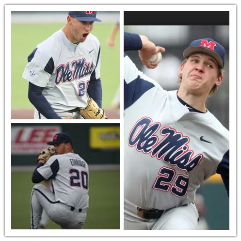 Ole Miss Rebels Custom Nike Grey Two-button Baseball Jersey