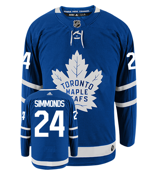 Men's Toronto Maple Leafs #24 Wayne Simmonds adidas Home Blue Player Jersey
