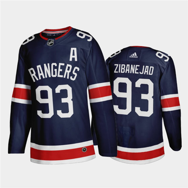 Mens New York Rangers #93 Mika Zibanejad adidas Navy 2020/21 Special Edition Player Jersey