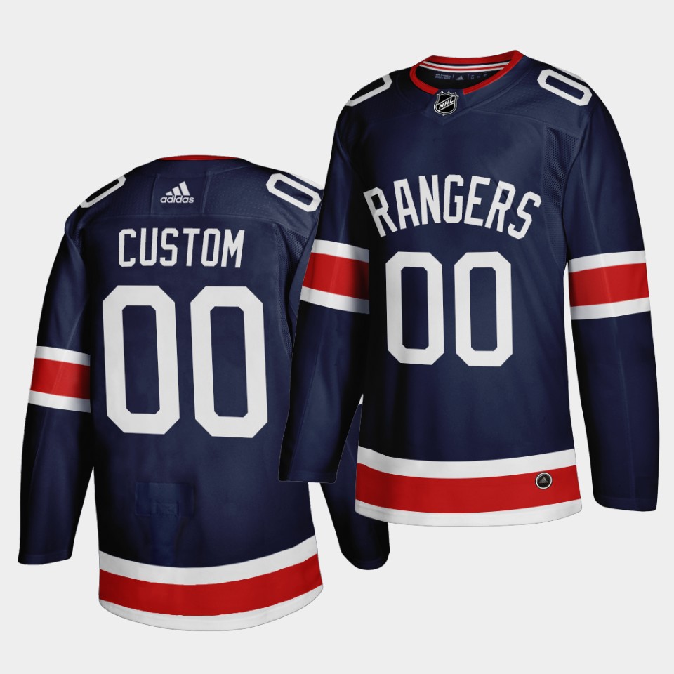 Men's New York Rangers Custom adidas Navy 2020/21 Special Edition Player Jersey